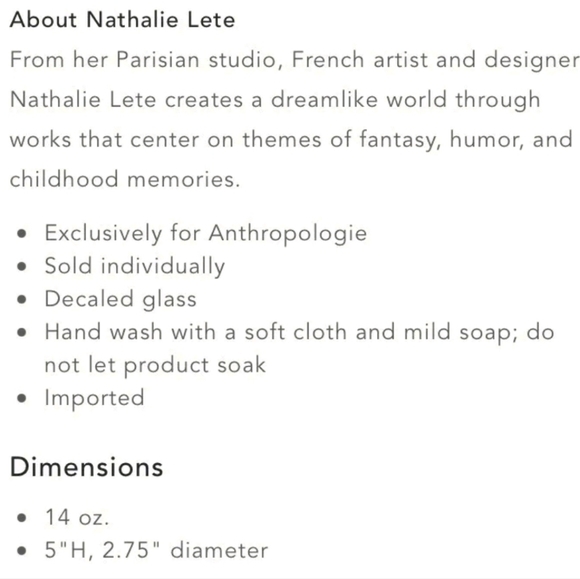 Nathalie Lete Birds Holiday Juice/water glass - Picture 3 of 6